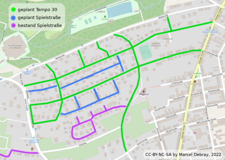 Vorschlag zur Geschwindigkeitsregelung in der Kirschbergsiedlung